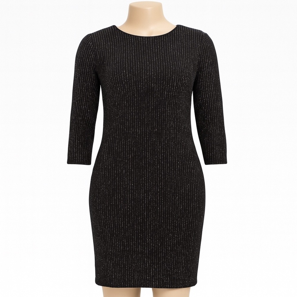 Julia Jordan Black‎ Metallic Sparkle Sheath Dress Women's Size 8 Party